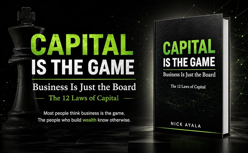 Capital Is the Game: Business Is Just the Board. The 12 Laws of Capital by Nick Ayala. Most people think business is the game. The people who build wealth know otherwise.